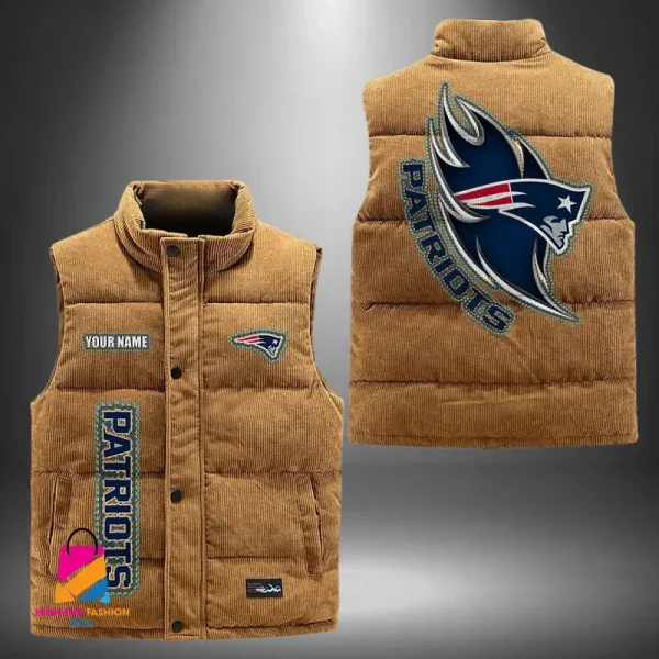 New England Patriots Sleeveless Down Puffer Vest SPTBMHCDV092 - Image 2