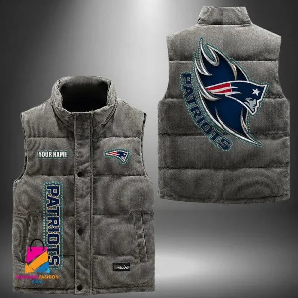 New England Patriots Sleeveless Down Puffer Vest SPTBMHCDV092 - Image 3