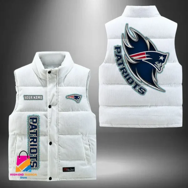 New England Patriots Sleeveless Down Puffer Vest SPTBMHCDV092 - Image 4