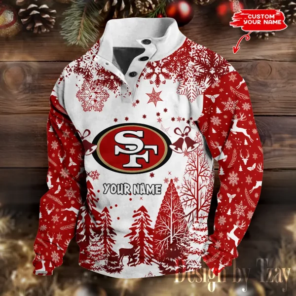 San Francisco 49ers Christmas Double Stand Collar Sport Hoodies S9DBSCH1087