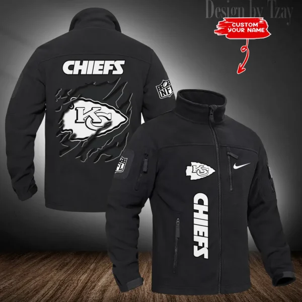 Kansas City Chiefs Stand Collar Zip Up Hiking Fleece Jacket SPTMZHFJ048 - Image 2