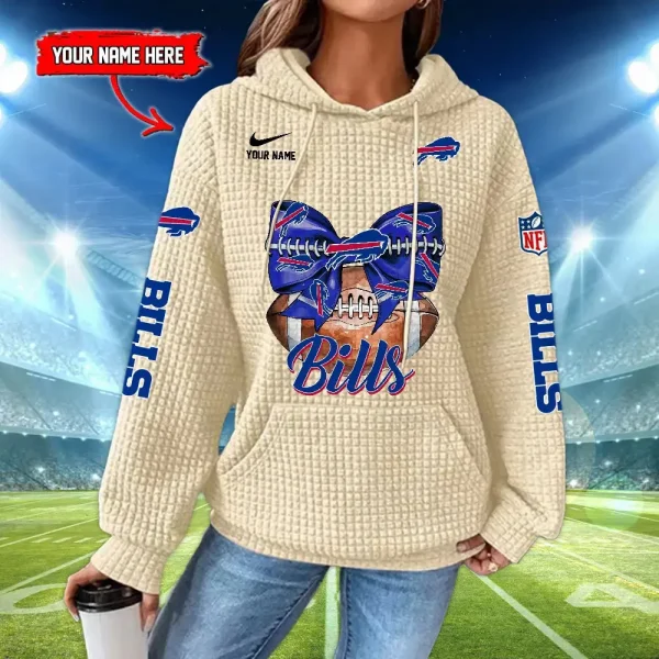 Buffalo Bills New Waffle Women's Hoodie SPTNWH052 - Image 6