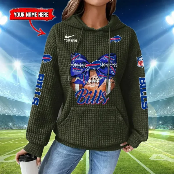 Buffalo Bills New Waffle Women's Hoodie SPTNWH052 - Image 7