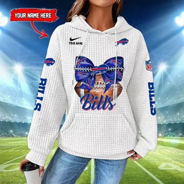 Buffalo Bills New Waffle Women's Hoodie SPTNWH052 - Image 9