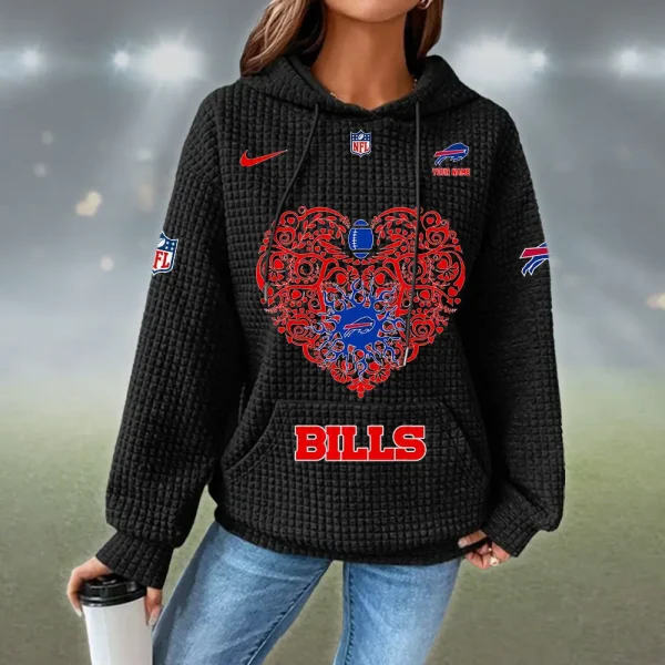 Buffalo Bills New Waffle Women's Hoodie SPTNWH059 - Image 2