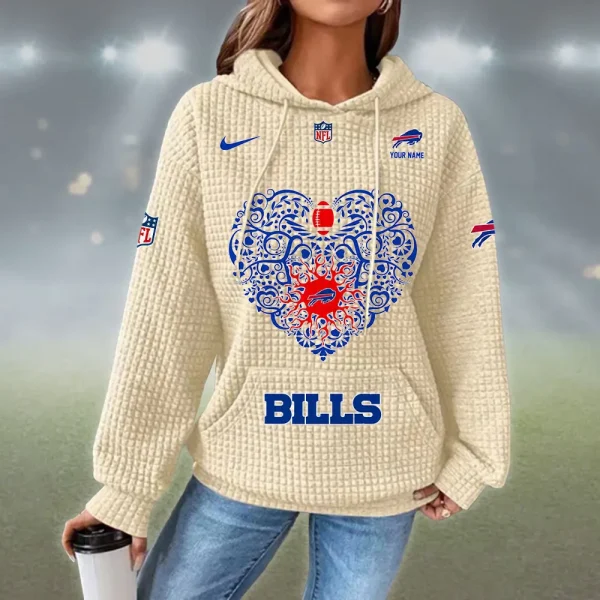 Buffalo Bills New Waffle Women's Hoodie SPTNWH059 - Image 6