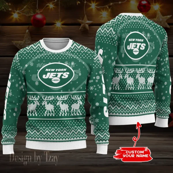 New York Jets NFL Ugly Christmas Woolen Sweaters BGSWT1114