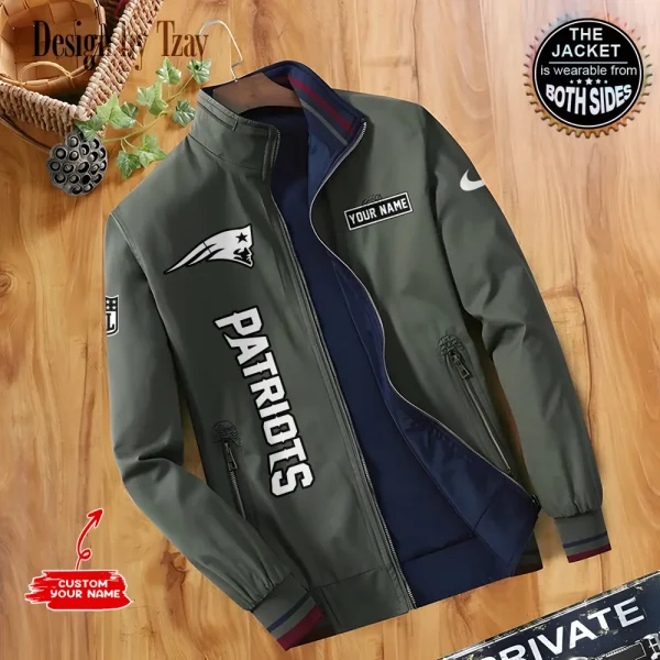 New England Patriots Double-side Bomber Jacket SPTDSJ086