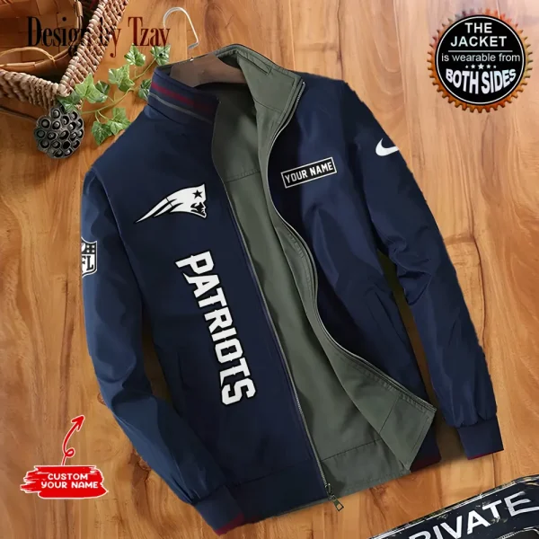 New England Patriots Double-side Bomber Jacket SPTDSJ086 - Image 4