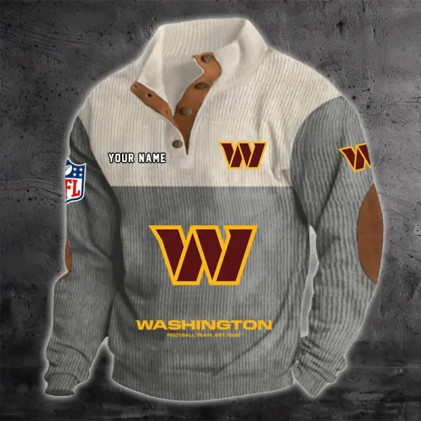 Washington Commanders S9DBSCH1232 Color Block Stand Collar Sweatshirt - Image 3