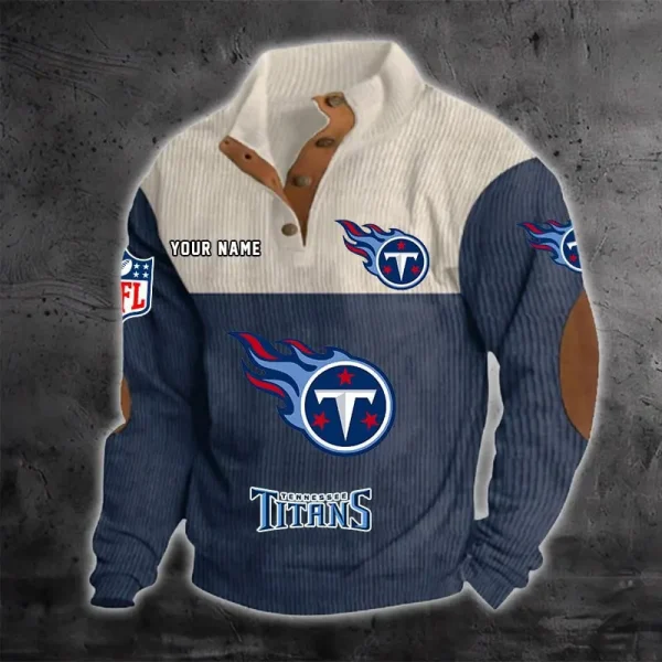 Tennessee Titans S9DBSCH1231 Color Block Stand Collar Sweatshirt