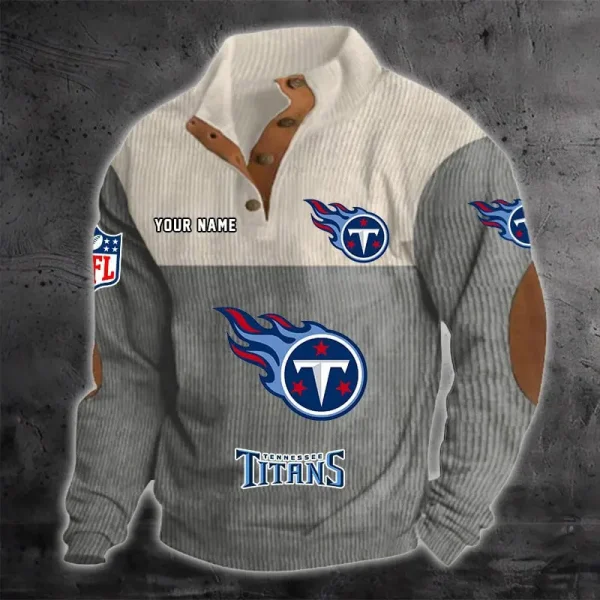 Tennessee Titans S9DBSCH1231 Color Block Stand Collar Sweatshirt - Image 3