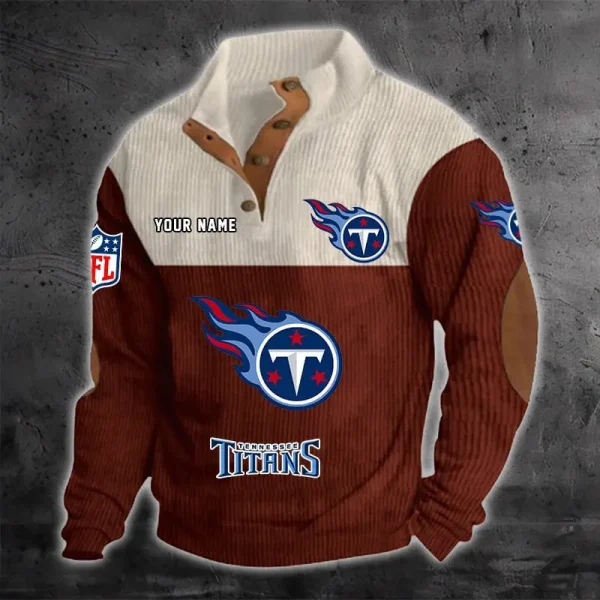 Tennessee Titans S9DBSCH1231 Color Block Stand Collar Sweatshirt - Image 4