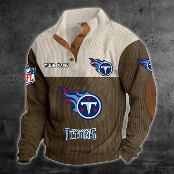 Tennessee Titans S9DBSCH1231 Color Block Stand Collar Sweatshirt - Image 5