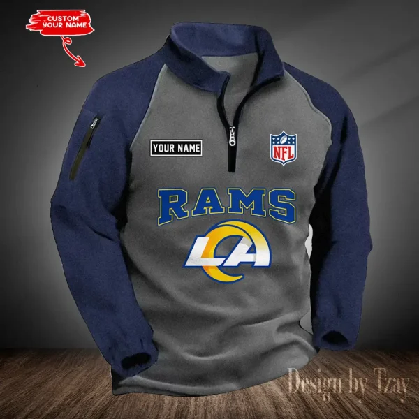 Los Angeles Rams Men's Winter Warm Fleece Sweatshirts SPTWWFS019 - Image 2