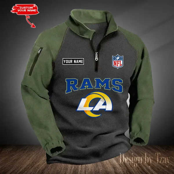 Los Angeles Rams Men's Winter Warm Fleece Sweatshirts SPTWWFS019 - Image 3