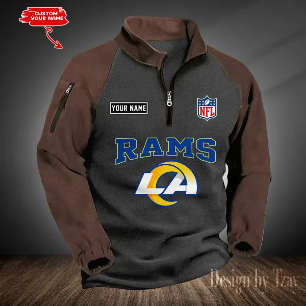 Los Angeles Rams Men's Winter Warm Fleece Sweatshirts SPTWWFS019 - Image 4