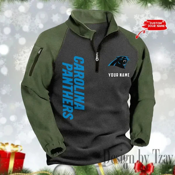 Carolina Panthers Men's Winter Warm Fleece Sweatshirts SPTWWFS037 - Image 3