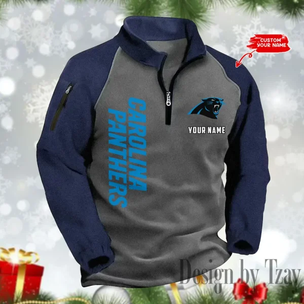 Carolina Panthers Men's Winter Warm Fleece Sweatshirts SPTWWFS037 - Image 2