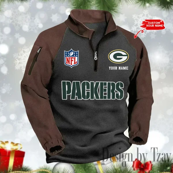 Green Bay Packers Men's Winter Warm Fleece Sweatshirts SPTWWFS076 - Image 2