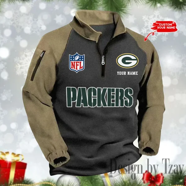 Green Bay Packers Men's Winter Warm Fleece Sweatshirts SPTWWFS076 - Image 3