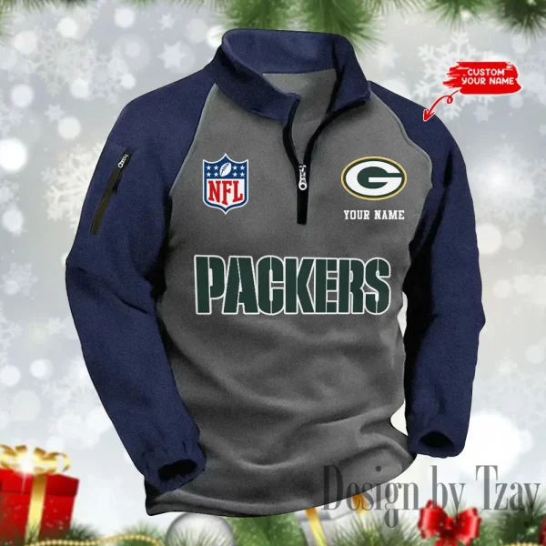 Green Bay Packers Men's Winter Warm Fleece Sweatshirts SPTWWFS076 - Image 4