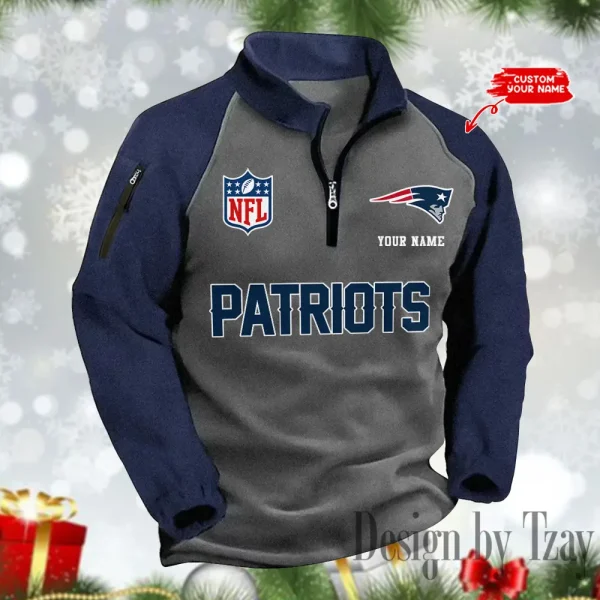 New England Patriots Men's Winter Warm Fleece Sweatshirts SPTWWFS086