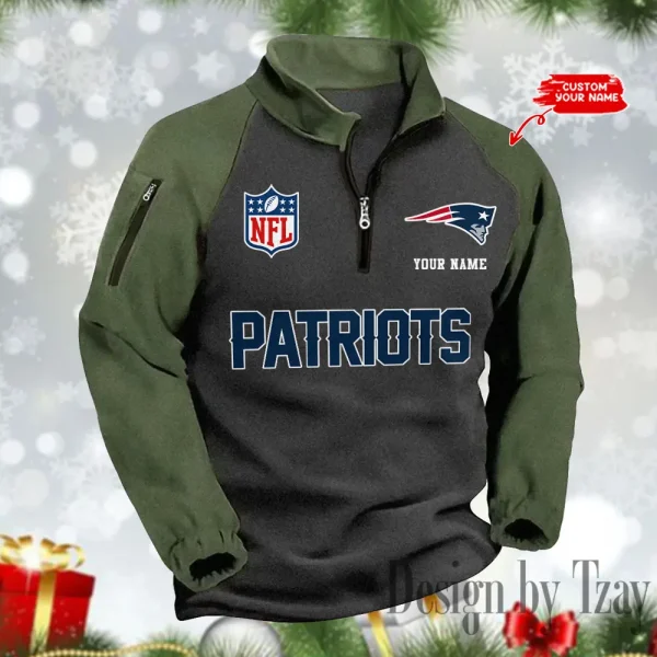 New England Patriots Men's Winter Warm Fleece Sweatshirts SPTWWFS086 - Image 2