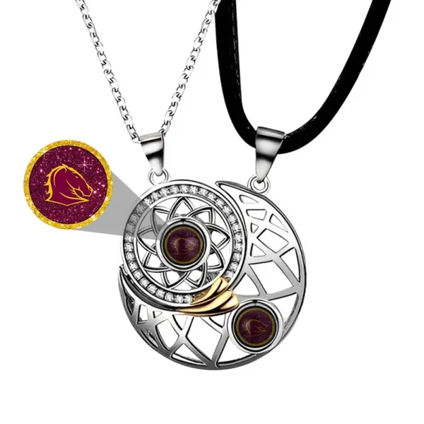 NRL New Couple Moon And Sun Projection Necklace Special Gifts For Fans