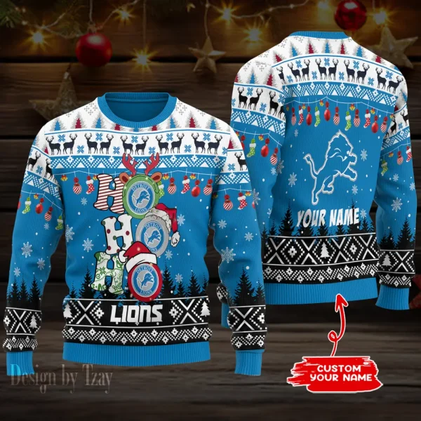 Detroit Lions NFL Ugly Christmas Woolen Sweaters BGSWT1132