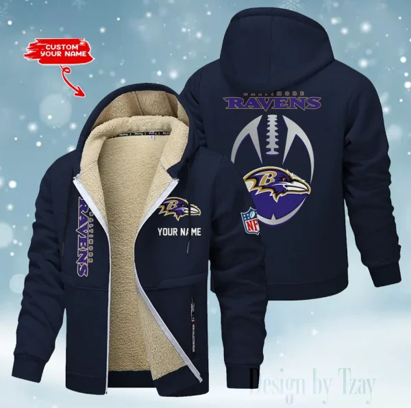 Baltimore Ravens Hoodies Zip Velvet Coat  AANZTZH101