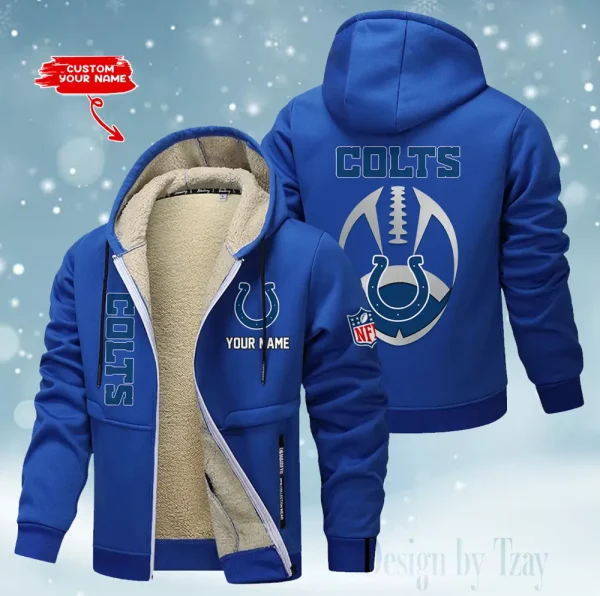 Indianapolis Colts Hoodies Zip Velvet Coat AANZTZH112