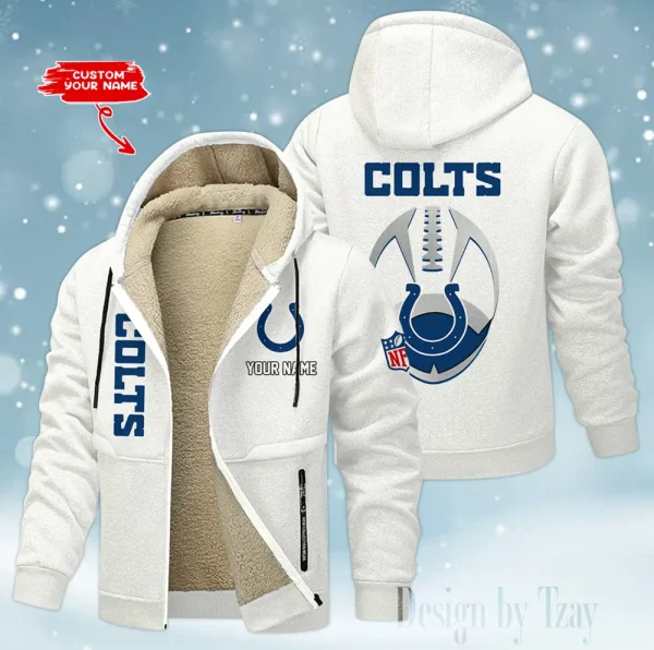 Indianapolis Colts Hoodies Zip Velvet Coat AANZTZH112 - Image 2