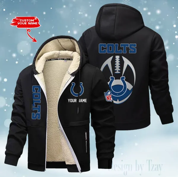 Indianapolis Colts Hoodies Zip Velvet Coat AANZTZH112 - Image 3