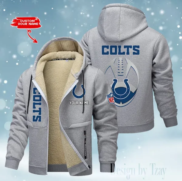 Indianapolis Colts Hoodies Zip Velvet Coat AANZTZH112 - Image 4