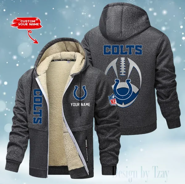 Indianapolis Colts Hoodies Zip Velvet Coat AANZTZH112 - Image 5