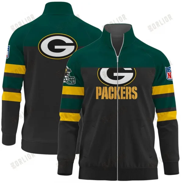 Green Bay Packers Stand-up Collar Jacket Allover Full Print SPTSCJAFP049