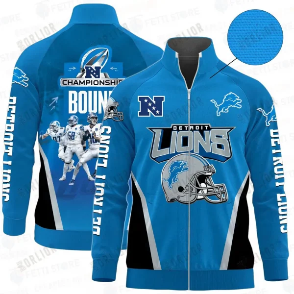 Detroit Lions Stand-up Collar Jacket Allover Full Print SPTSCJAFP065