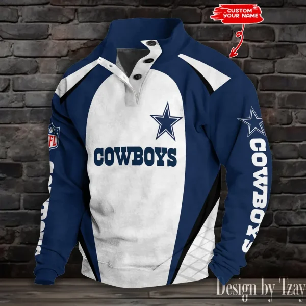 Dallas Cowboys Double Stand Collar Sport Hoodies S9DBSCH1273