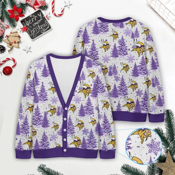 Minnesota Vikings DDQAKC10455 Knitted Cardigan