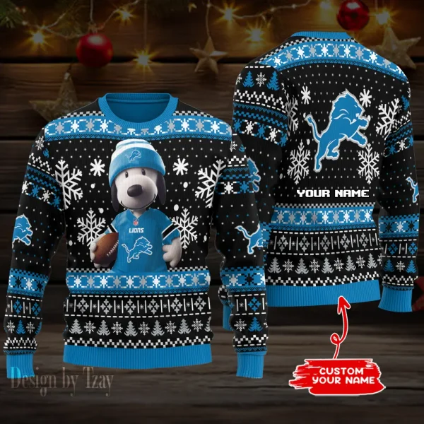 Detroit Lions NFL Snoopy Woolen Sweaters BGSWT1251