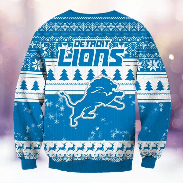 Detroit Lions Christmas Grinch Knitted Sweater BGSWT1283 - Image 2