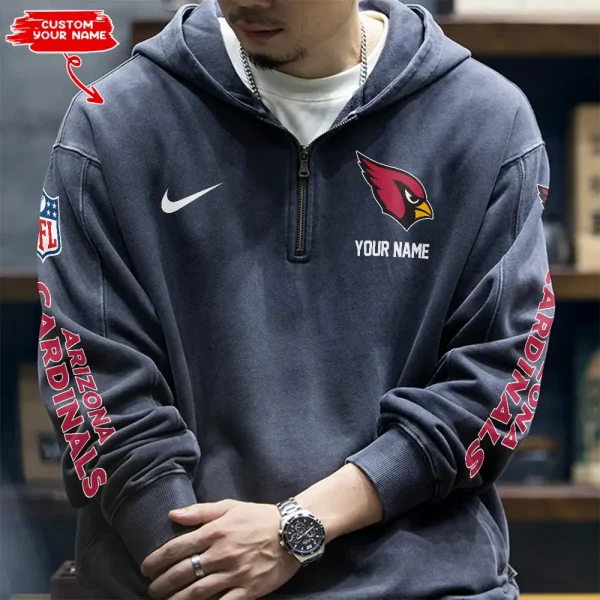 Arizona Cardinals Half Zipper Sweatshirt Hooded SPTHZSH001