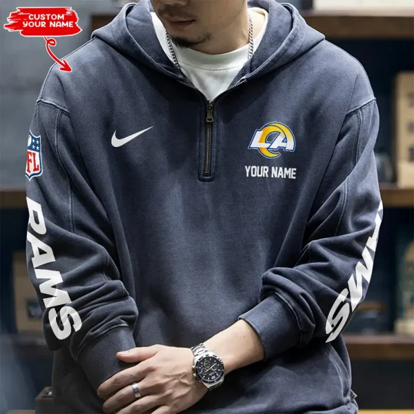 Los Angeles Rams Half Zipper Sweatshirt Hooded SPTHZSH019