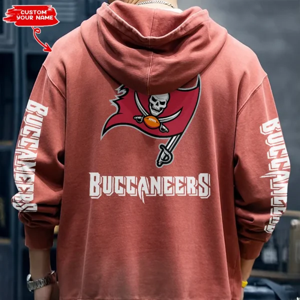 Tampa Bay Buccaneers Half Zipper Sweatshirt Hooded SPTHZSH030 - Image 2