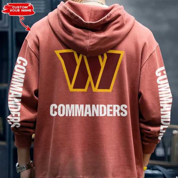 Washington Commanders Half Zipper Sweatshirt Hooded SPTHZSH032 - Image 3