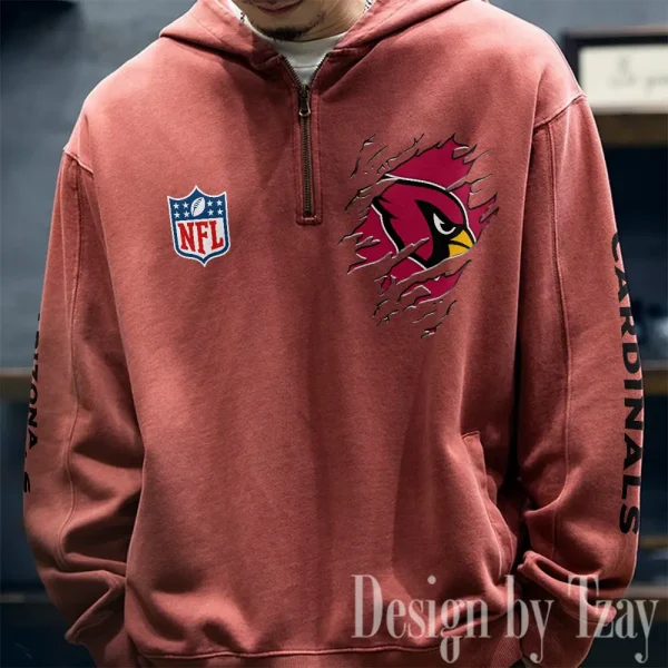 Arizona Cardinals Half Zipper Sweatshirt Hooded SPTHZSH033