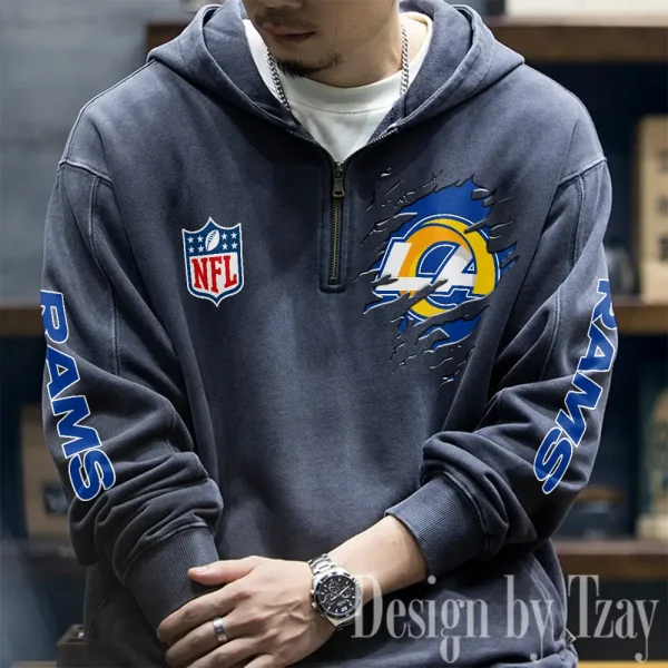 Los Angeles Rams Half Zipper Sweatshirt Hooded SPTHZSH051