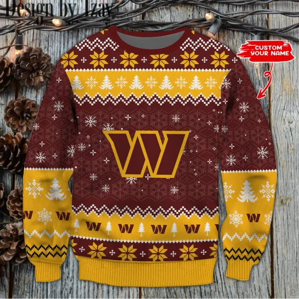 Washington Commanders NFL Ugly Christmas Woolen Sweaters BGSWT1344