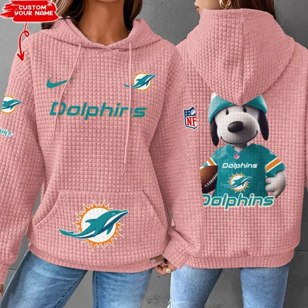 Miami Dolphins New Waffle Hoodies SPTNWH111 - Image 2